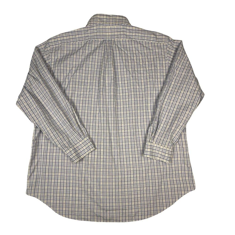 Ralph Lauren Mens Plaid Button Down Shirt Blue Yellow Classic‎ Fit 17 32/33 - Picture 5 of 10